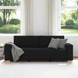 Canapé 3 places Noir 180 cm Tissu