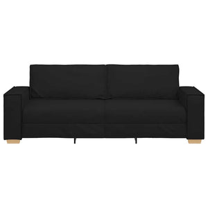 Canapé 3 places Noir 180 cm Tissu