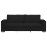 Canapé 3 places Noir 180 cm Tissu