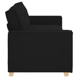 Canapé 3 places Noir 180 cm Tissu
