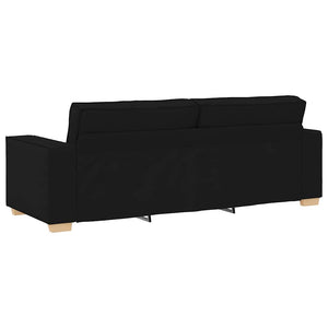 Canapé 3 places Noir 180 cm Tissu
