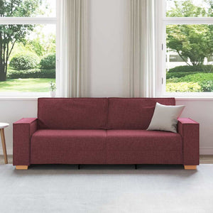 Sofa 3 places Rouge bordeaux 220 x 78 x 84 cm tissu