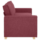 Sofa 3 places Rouge bordeaux 220 x 78 x 84 cm tissu