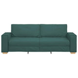 Sofa 3 places avec coussin Vert foncé 220 x 78 x 84 cm tissu