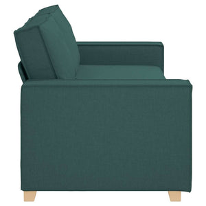 Sofa 3 places avec coussin Vert foncé 220 x 78 x 84 cm tissu