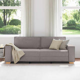 Sofa 3 places avec coussin Taupe 220 x 78 x 84 cm tissu