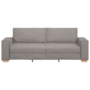 Sofa 3 places avec coussin Taupe 220 x 78 x 84 cm tissu