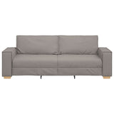 Sofa 3 places avec coussin Taupe 220 x 78 x 84 cm tissu