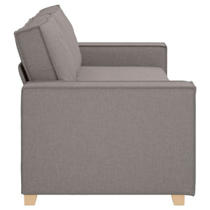 Sofa 3 places avec coussin Taupe 220 x 78 x 84 cm tissu