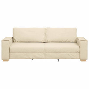 Sofa 3 places avec coussin Crème 220 x 78 x 84 cm tissu