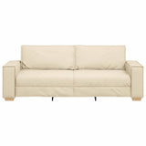 Sofa 3 places avec coussin Crème 220 x 78 x 84 cm tissu