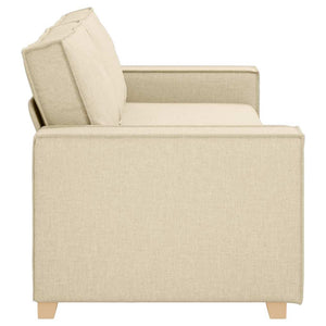 Sofa 3 places avec coussin Crème 220 x 78 x 84 cm tissu
