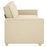 Sofa 3 places avec coussin Crème 220 x 78 x 84 cm tissu
