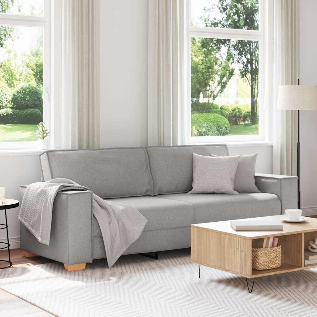 Canapé 3 places Gris nuage 180 cm Tissu