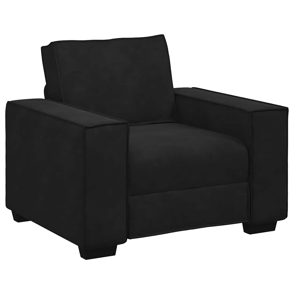 Fauteuil noir 60 cm velours