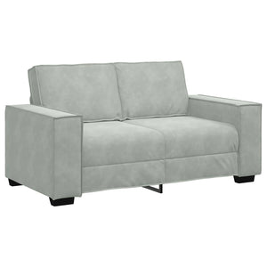 Canapé à 2 places Gris clair 120 cm Velours