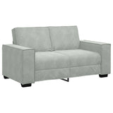 Canapé à 2 places Gris clair 120 cm Velours