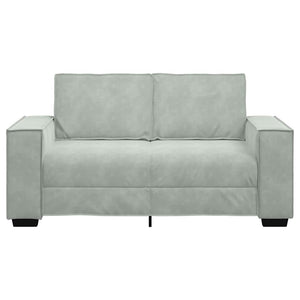 Canapé à 2 places Gris clair 120 cm Velours