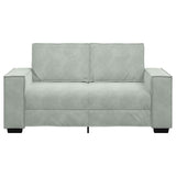 Canapé à 2 places Gris clair 120 cm Velours