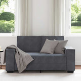 Canapé à 2 places Gris foncé 120 cm Velours