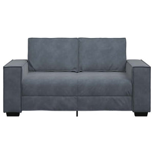 Canapé à 2 places Gris foncé 120 cm Velours
