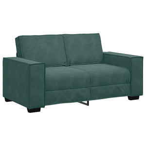 Canapé à 2 places Vert foncé 120 cm Velours