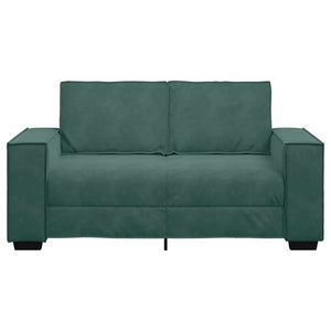 Canapé à 2 places Vert foncé 120 cm Velours