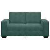 Canapé à 2 places Vert foncé 120 cm Velours
