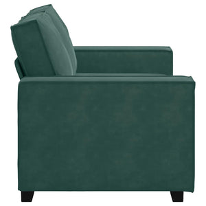 Canapé à 2 places Vert foncé 120 cm Velours
