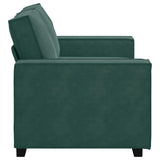 Canapé à 2 places Vert foncé 120 cm Velours