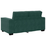 Canapé à 2 places Vert foncé 120 cm Velours