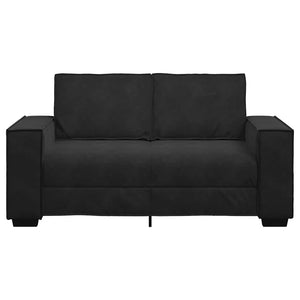 Canapé à 2 places Noir 120 cm Velours