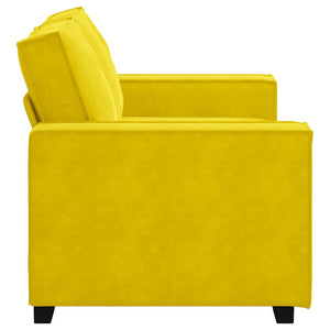 Canapé à 2 places Jaune 120 cm Velours