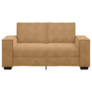 Canapé à 2 places Marron 120 cm Velours