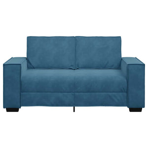 Canapé à 2 places Bleu 120 cm Velours