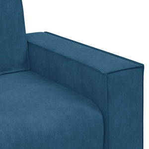 Canapé à 2 places Bleu 120 cm Velours