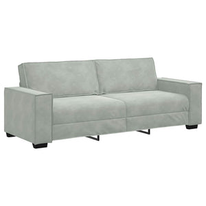Canapé à 3 places Gris clair 180 cm Velours