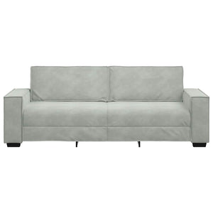 Canapé à 3 places Gris clair 180 cm Velours