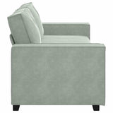 Canapé à 3 places Gris clair 180 cm Velours