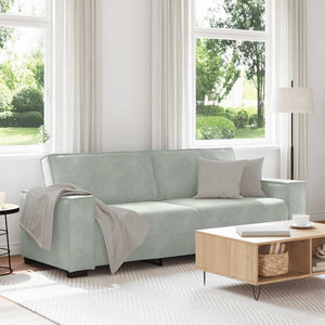 Canapé à 3 places Gris clair 180 cm Velours