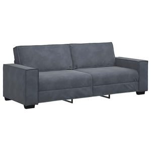 Canapé à 3 places Gris foncé 180 cm Velours