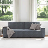 Canapé à 3 places Gris foncé 180 cm Velours
