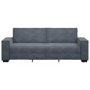 Canapé à 3 places Gris foncé 180 cm Velours