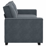 Canapé à 3 places Gris foncé 180 cm Velours