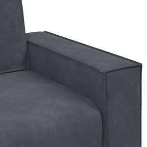 Canapé à 3 places Gris foncé 180 cm Velours