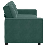 Canapé à 3 places Vert foncé 180 cm Velours