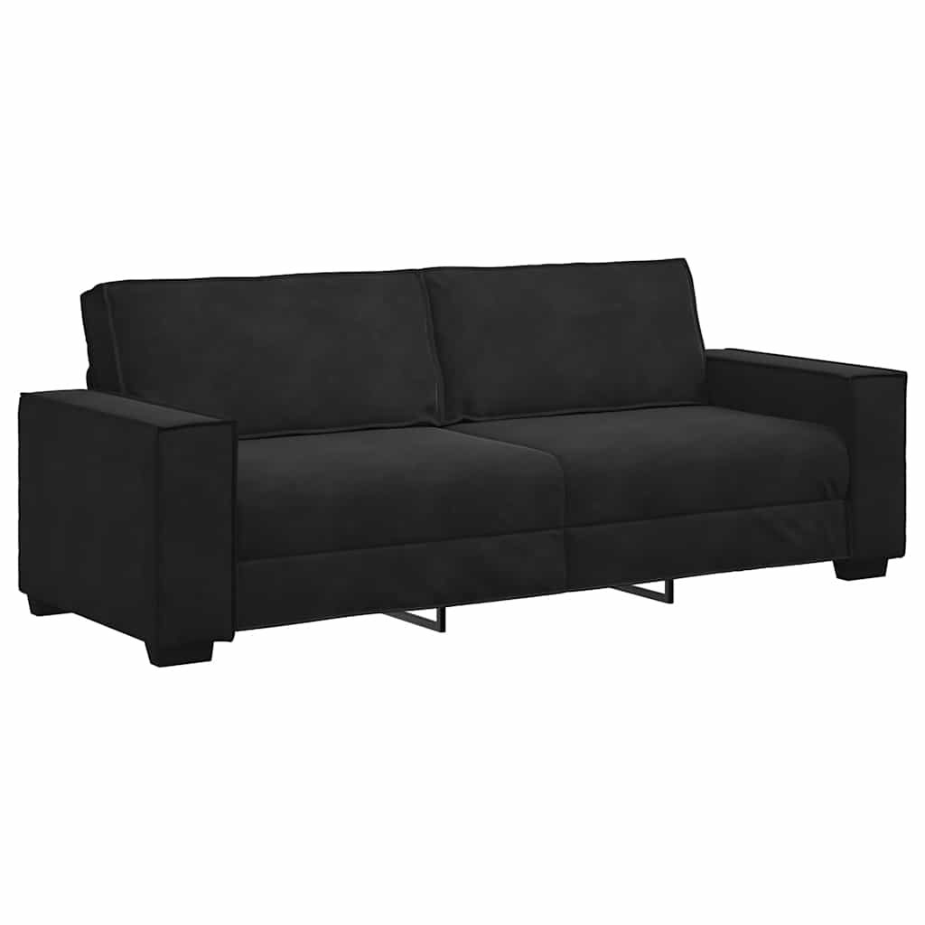 Canapé à 3 places Noir 180 cm Velours