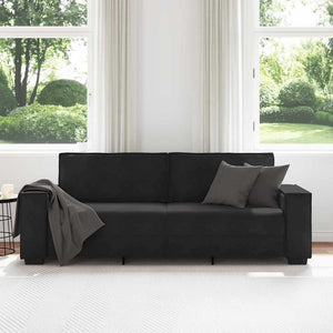 Canapé à 3 places Noir 180 cm Velours