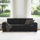 Canapé à 3 places Noir 180 cm Velours