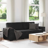 Canapé à 3 places Noir 180 cm Velours